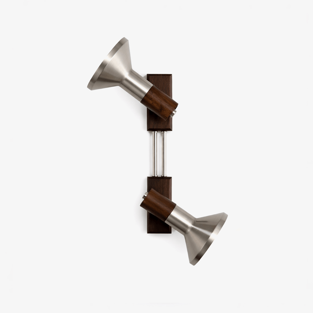 Brushed Nickel Double Sconce — Wall Sconce | Maison Monashee