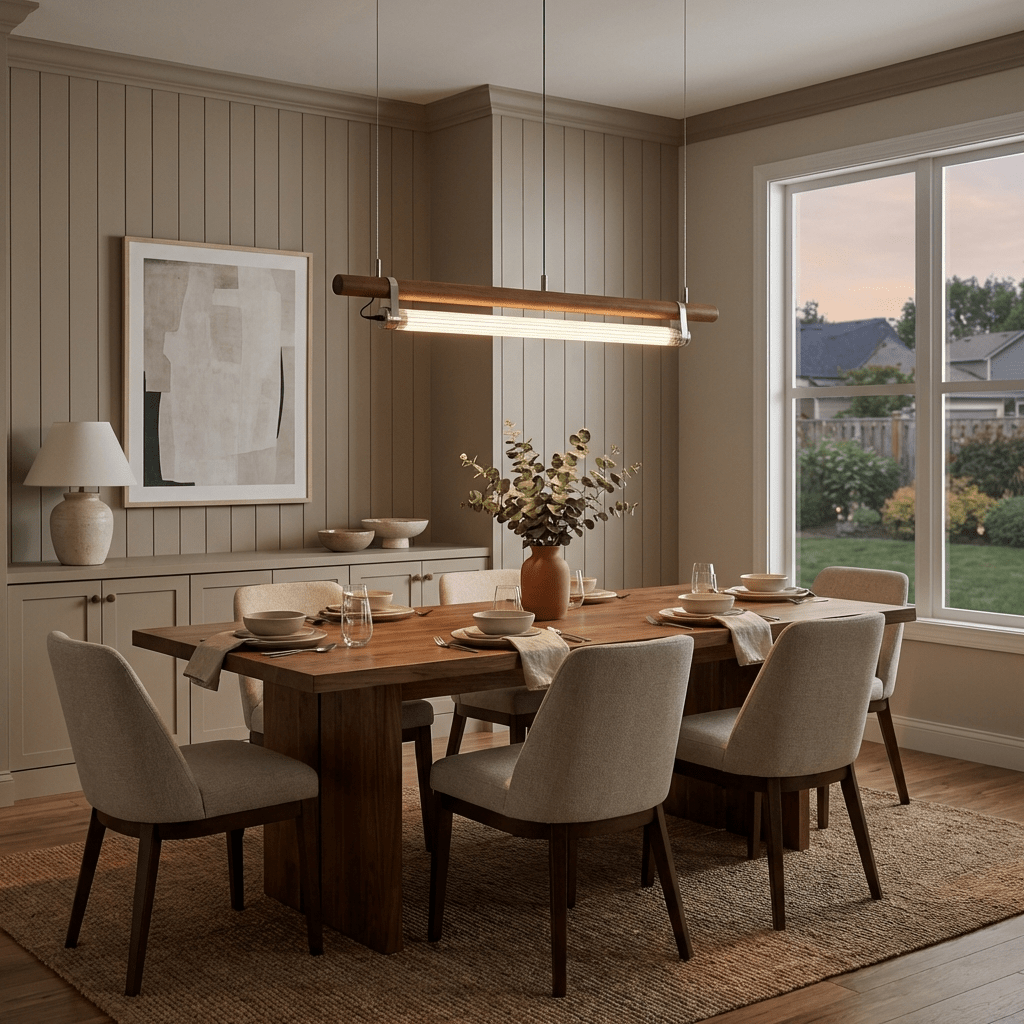 Modern Linear Kitchen Island Light — Pendant Light | Maison Monashee — view 2