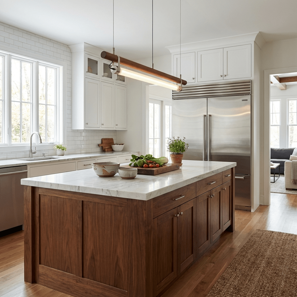 Modern Linear Kitchen Island Light — Pendant Light | Maison Monashee — view 3