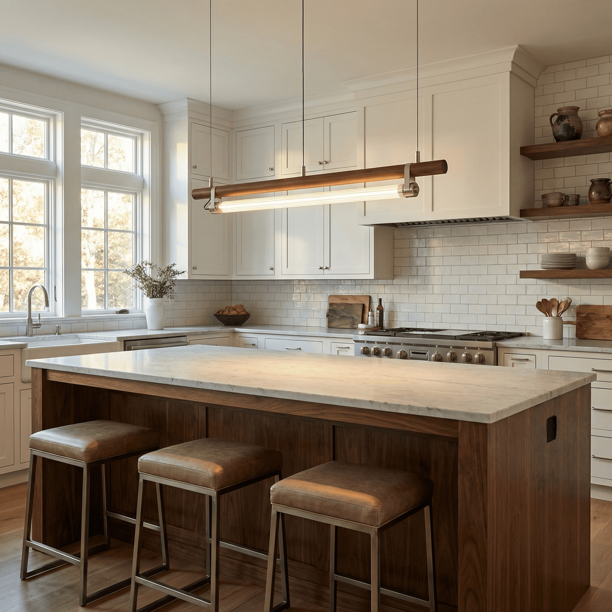 Modern Linear Kitchen Island Light — Pendant Light | Maison Monashee — view 4