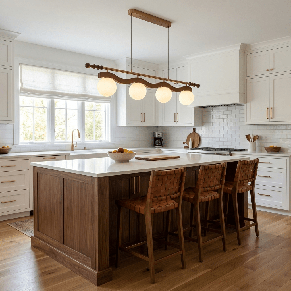 Linear Glass Globe Chandelier — Chandelier | Maison Monashee — view 8