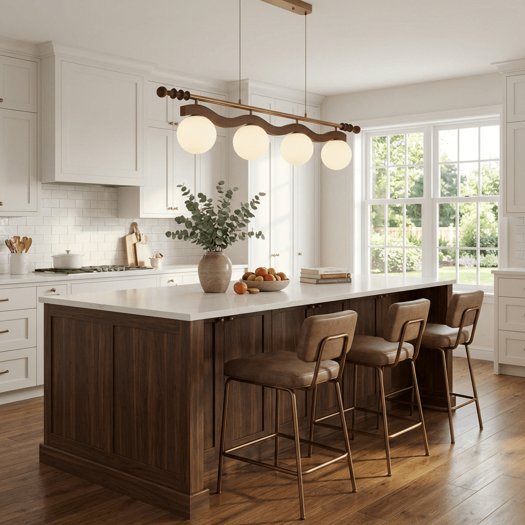 Linear Glass Globe Chandelier — Chandelier | Maison Monashee — view 5