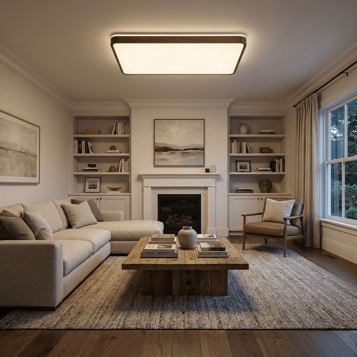 Wood Frame Light Fixture — Ceiling Light | Maison Monashee — view 13