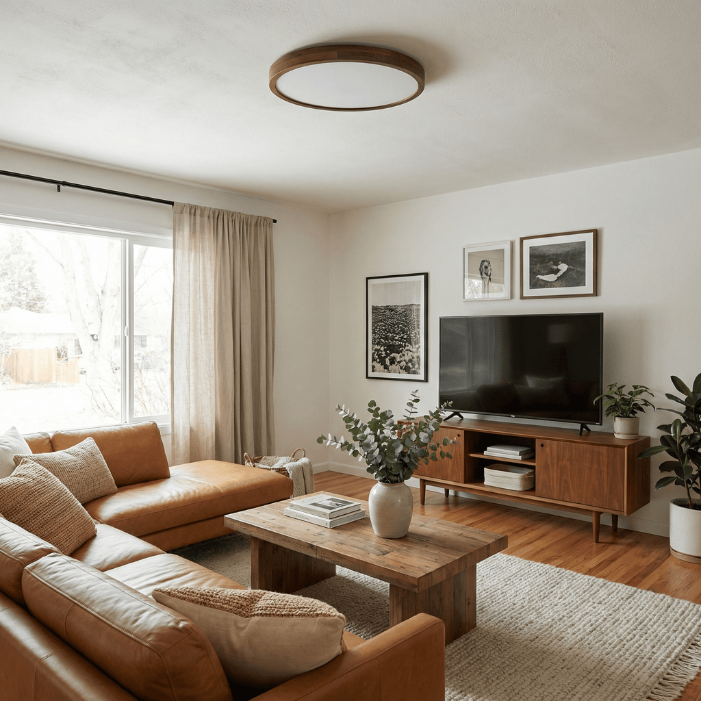 Square Wooden Ceiling Light — Ceiling Light | Maison Monashee — view 10