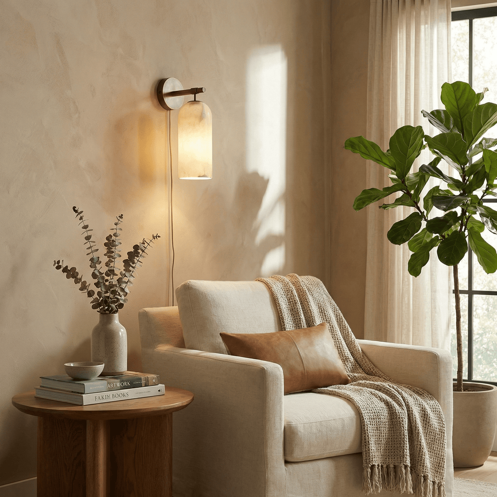 Antique Brass Plug-In Wall Sconce — Wall Sconce | Maison Monashee — view 4