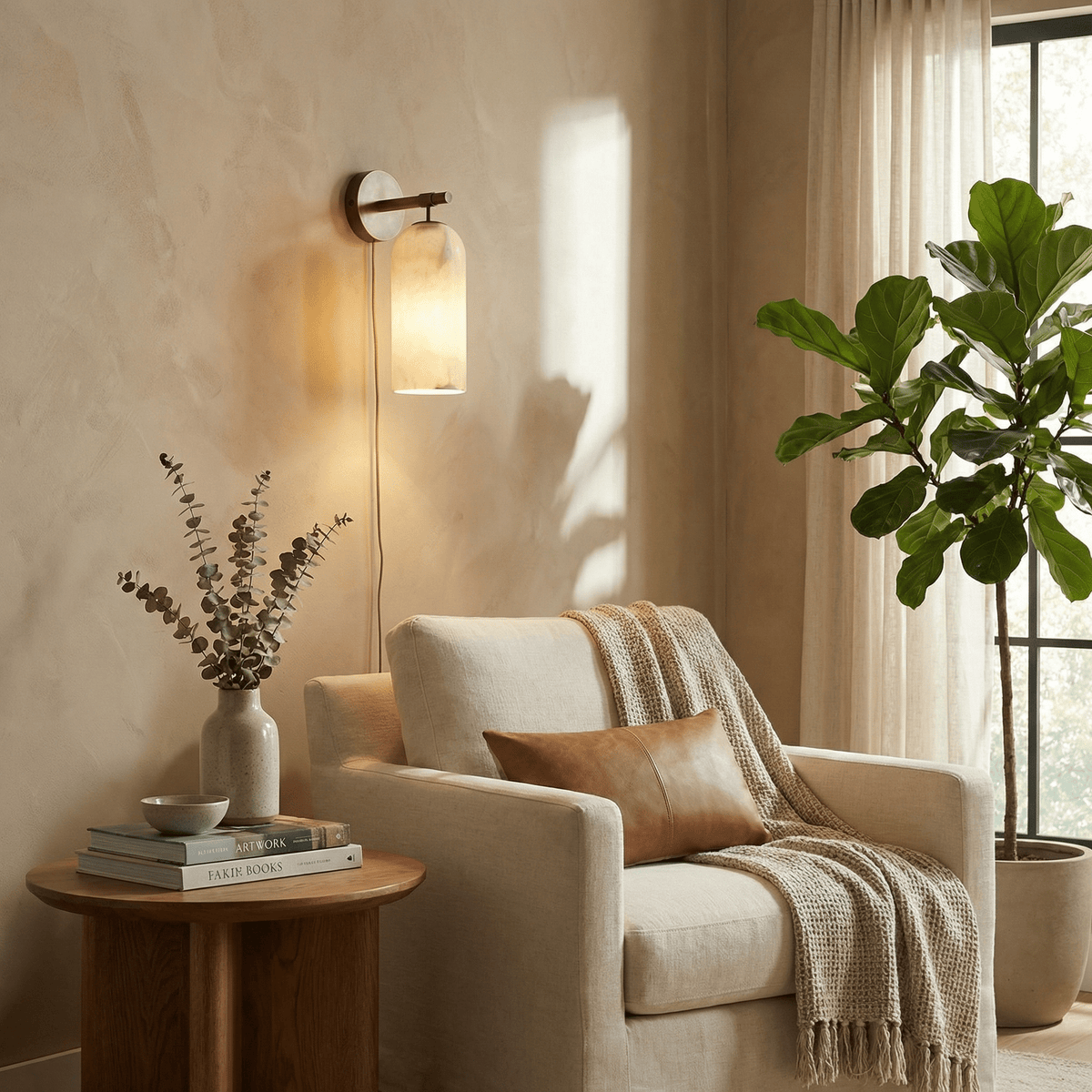 Antique Brass Plug-In Wall Sconce — Wall Sconce | Maison Monashee — view 4