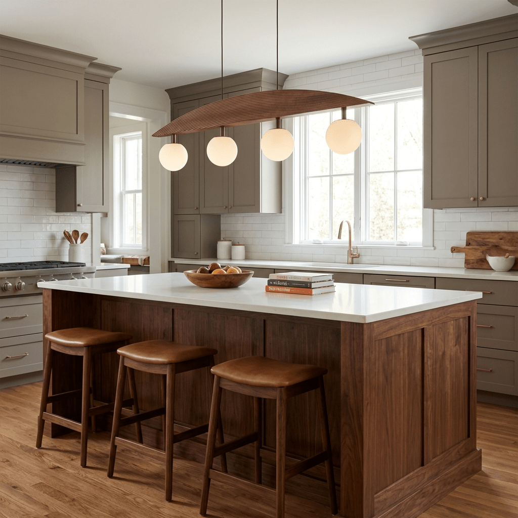Scandinavian Wood Chandelier — Chandelier | Maison Monashee — view 6