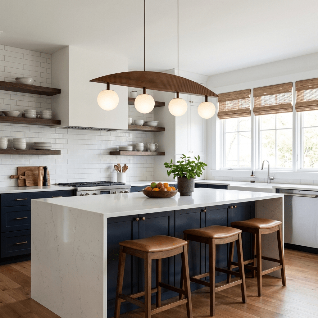 Scandinavian Wood Chandelier — Chandelier | Maison Monashee — view 4