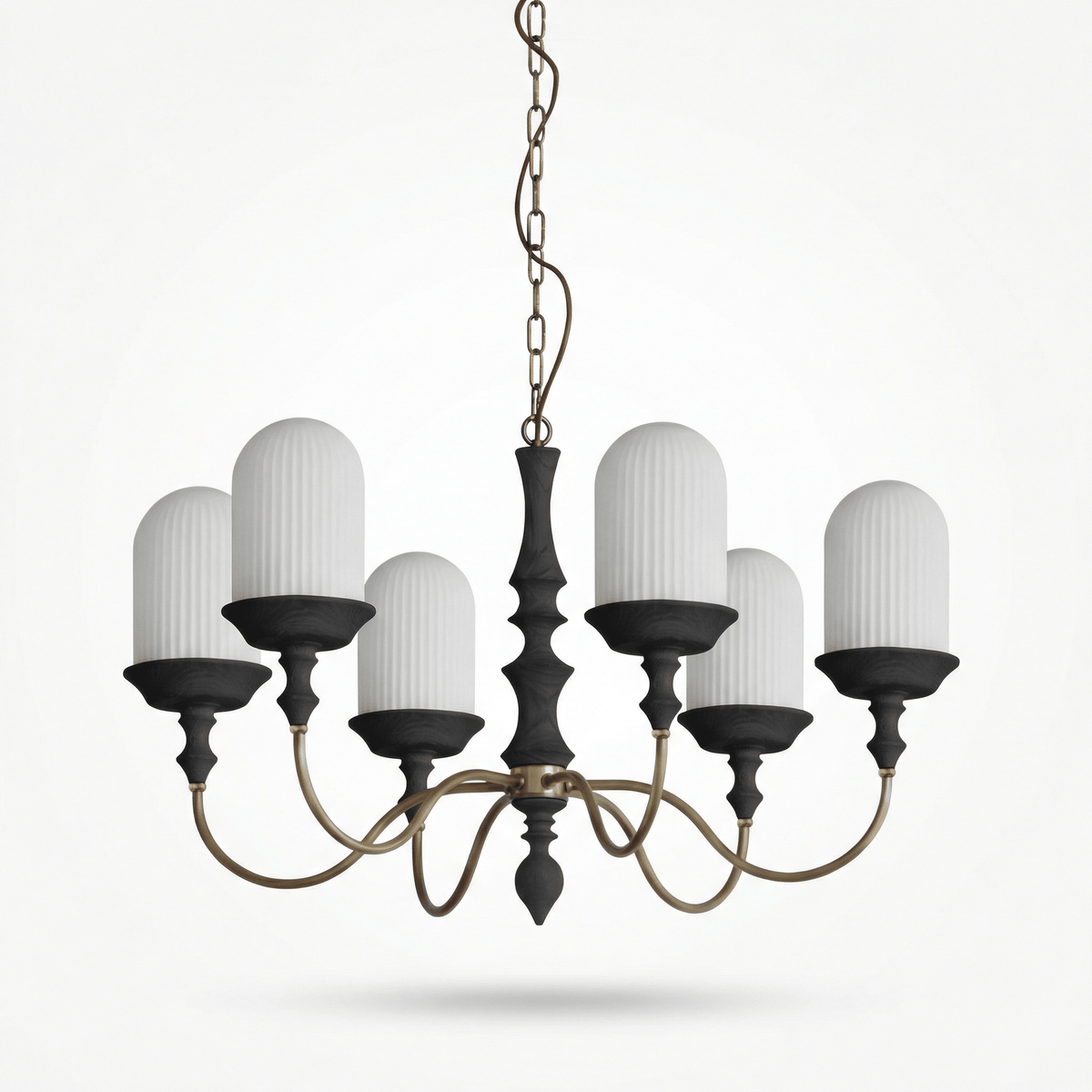 Wood Look Chandelier — Chandelier | Maison Monashee — view 8