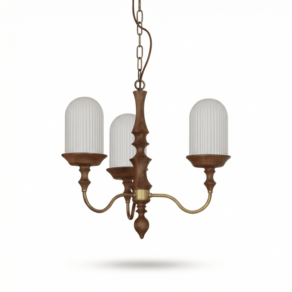 Wood Look Chandelier — Chandelier | Maison Monashee — view 6