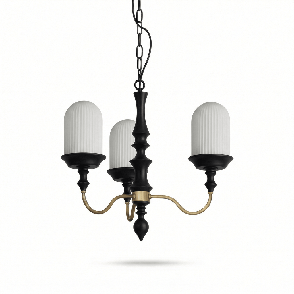 Wood Look Chandelier — Chandelier | Maison Monashee — view 7