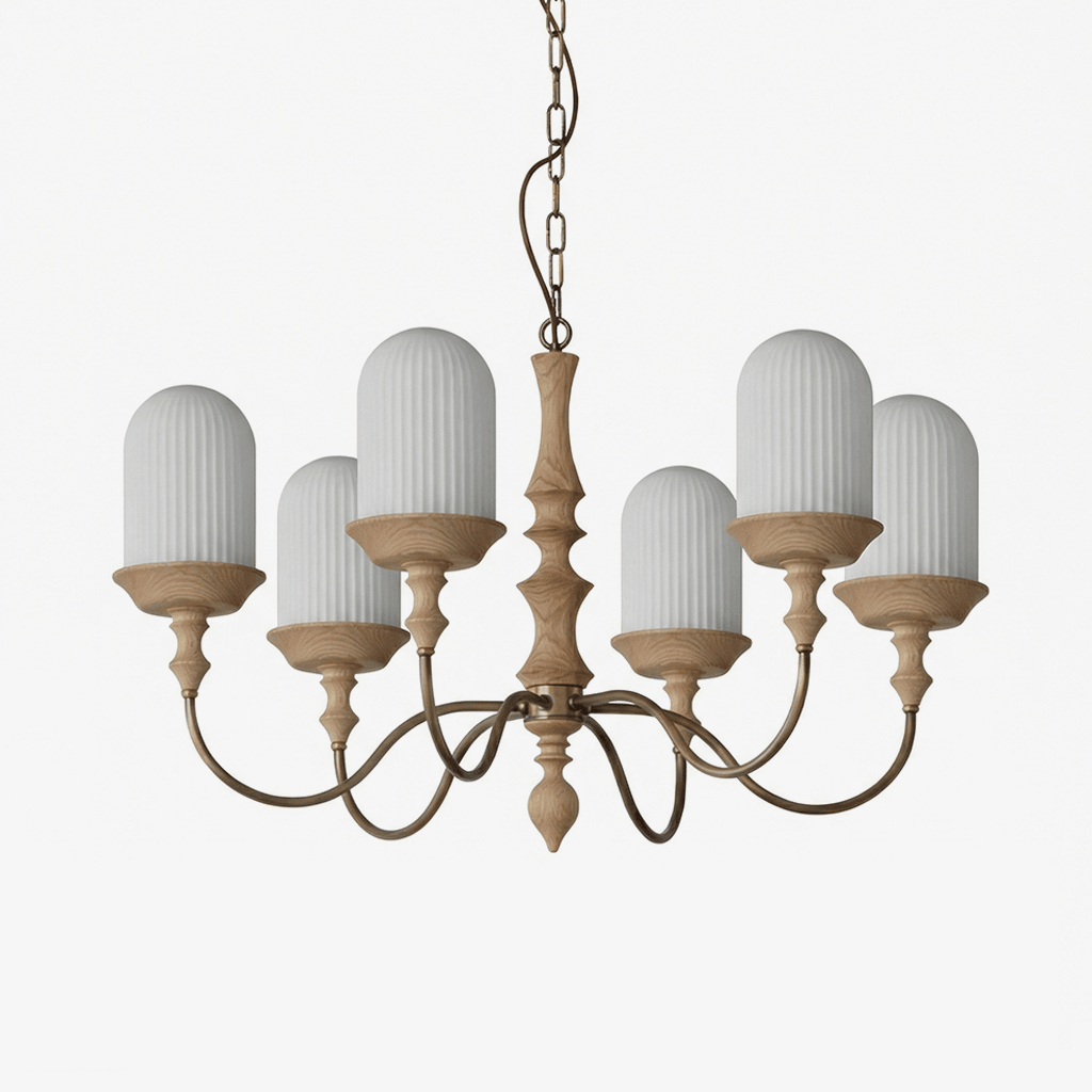 Wood Look Chandelier — Chandelier | Maison Monashee