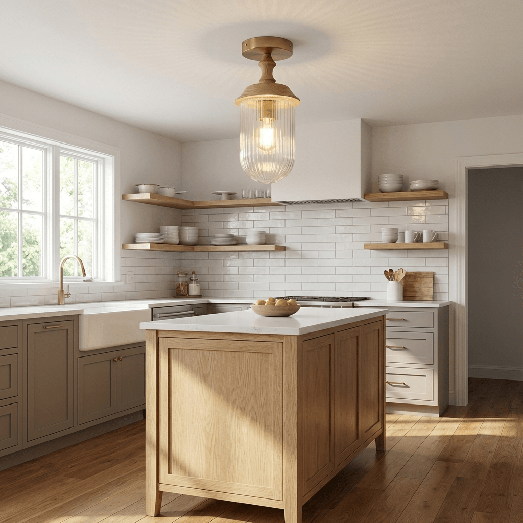 Wood Pendant Ceiling Light — Ceiling Light | Maison Monashee — view 13