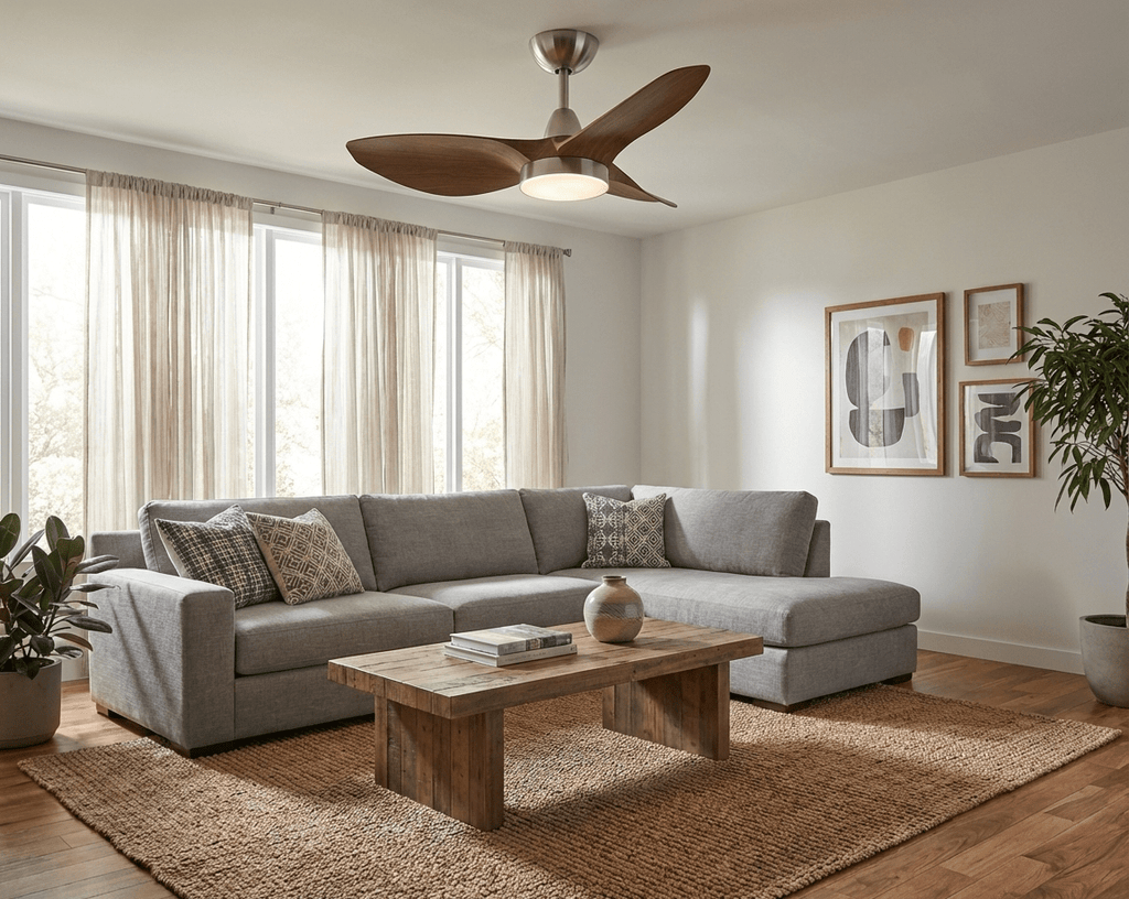 Modern 3 Blade Ceiling Fan with Light — Ceiling Fan | Maison Monashee — view 6