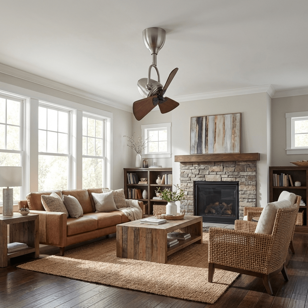 Wood Ceiling Fan Without Light — Ceiling Fan | Maison Monashee — view 2