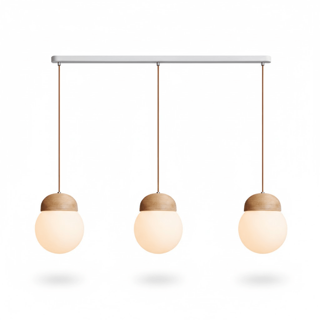 White Fluted Pendant Light — Pendant Light | Maison Monashee — view 15