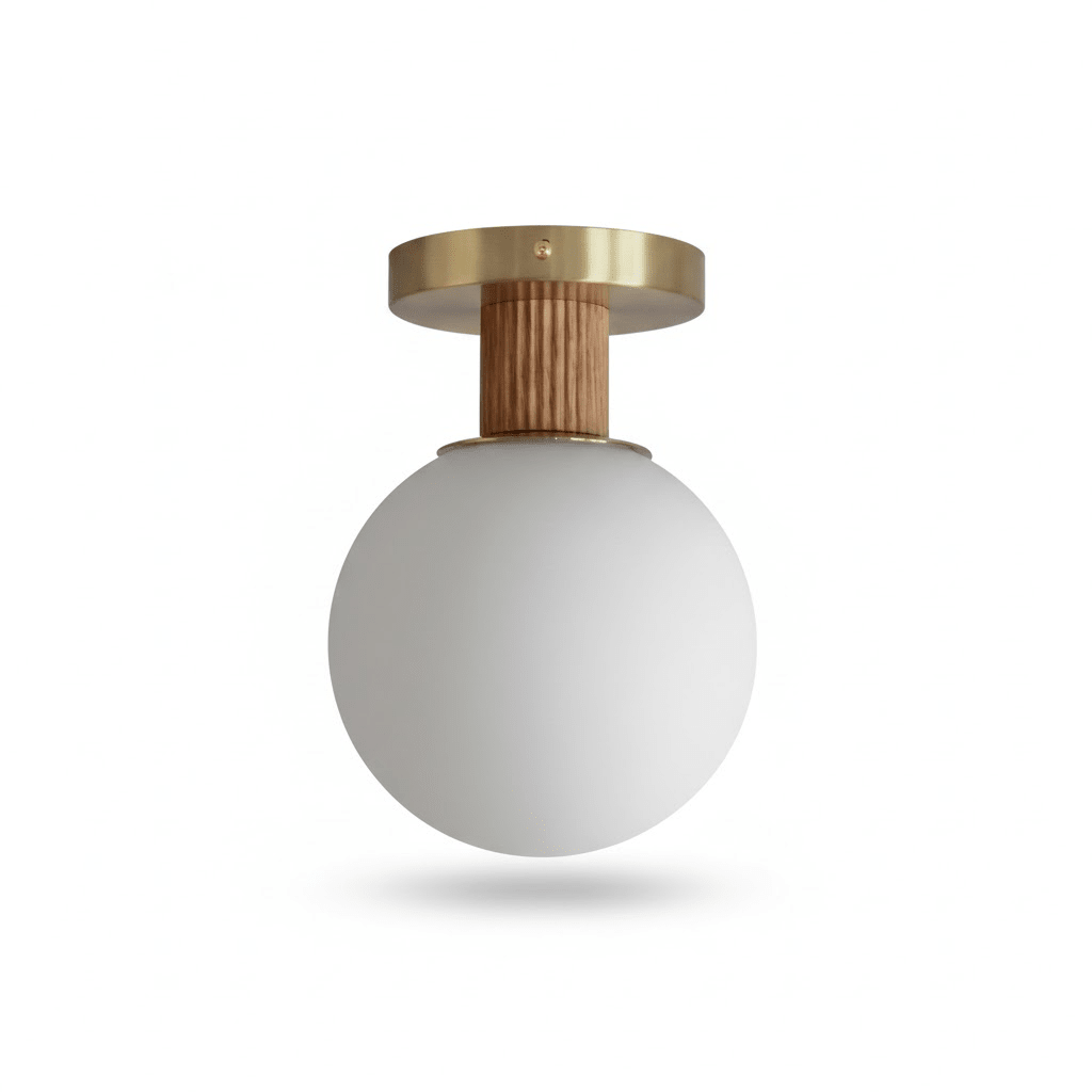 Ribbed Glass Flush Mount — Ceiling Light | Maison Monashee — view 8