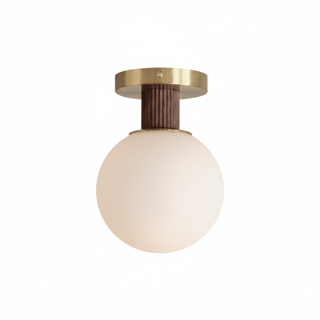 Ribbed Glass Flush Mount — Ceiling Light | Maison Monashee — view 9