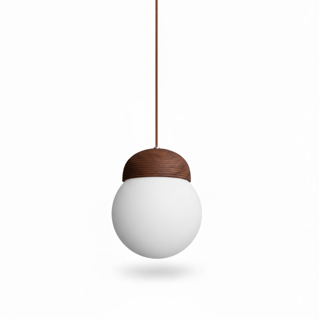 White Fluted Pendant Light — Pendant Light | Maison Monashee — view 18