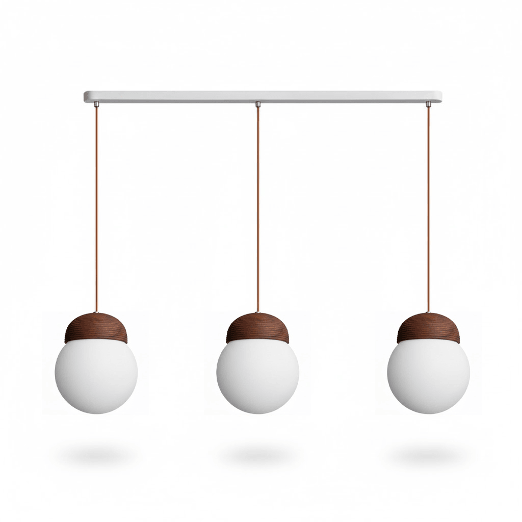 White Fluted Pendant Light — Pendant Light | Maison Monashee — view 20