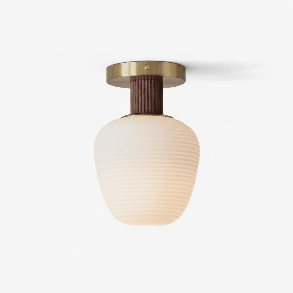 Ribbed Glass Flush Mount — Ceiling Light | Maison Monashee