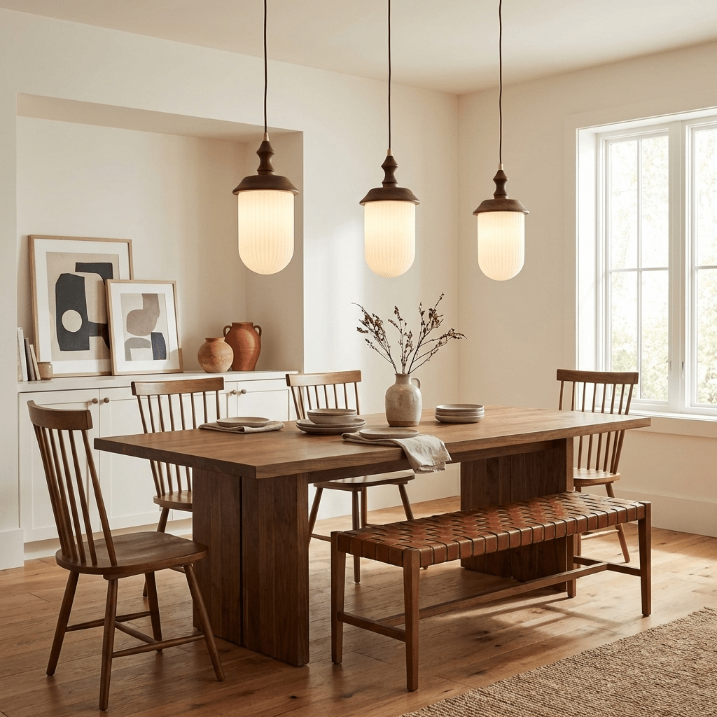 Ribbed Glass Pendant Lighting — Pendant Light | Maison Monashee — view 2