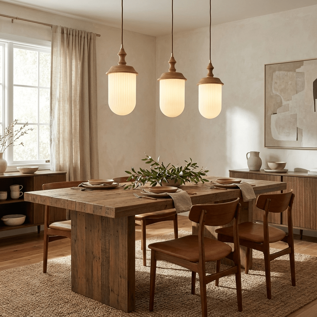 Ribbed Glass Pendant Lighting — Pendant Light | Maison Monashee — view 3