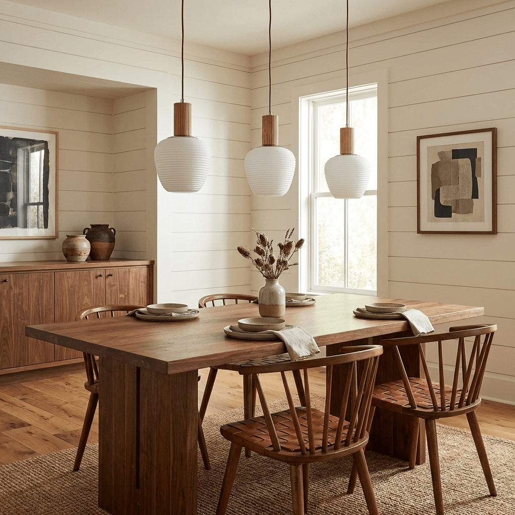 White Fluted Pendant Light — Pendant Light | Maison Monashee — view 3