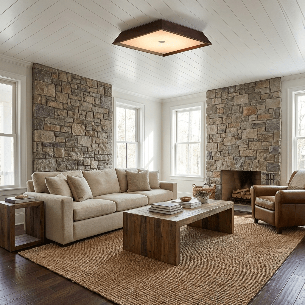 Square Wood Light Fixture — Ceiling Light | Maison Monashee — view 3