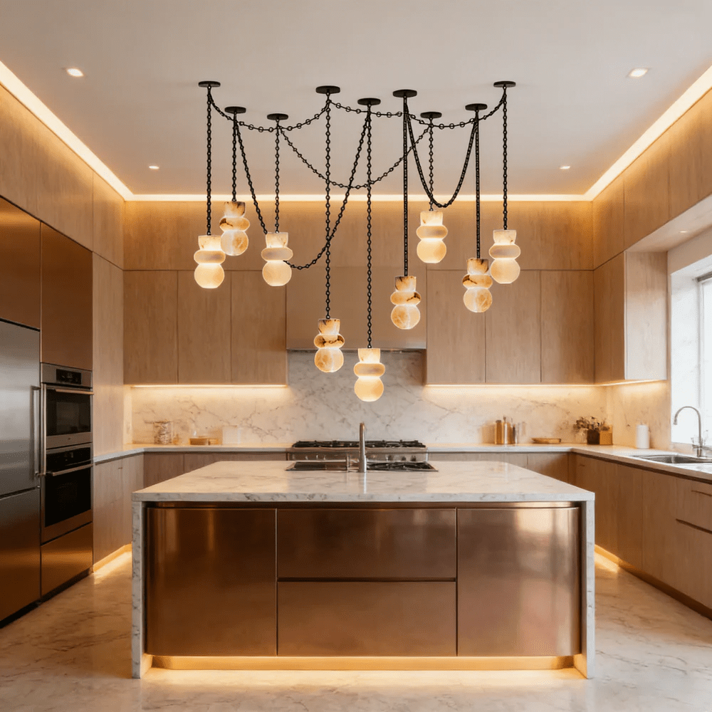 Black Modern Dining Room Chandelier — Chandelier | Maison Monashee — view 2