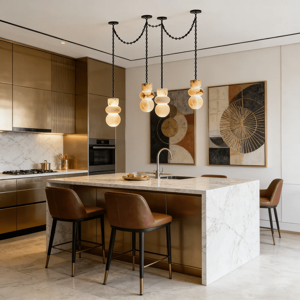 Black Modern Dining Room Chandelier — Chandelier | Maison Monashee — view 11