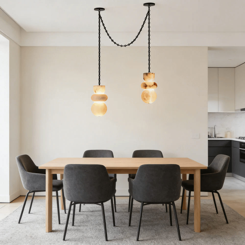 Black Modern Dining Room Chandelier — Chandelier | Maison Monashee — view 12