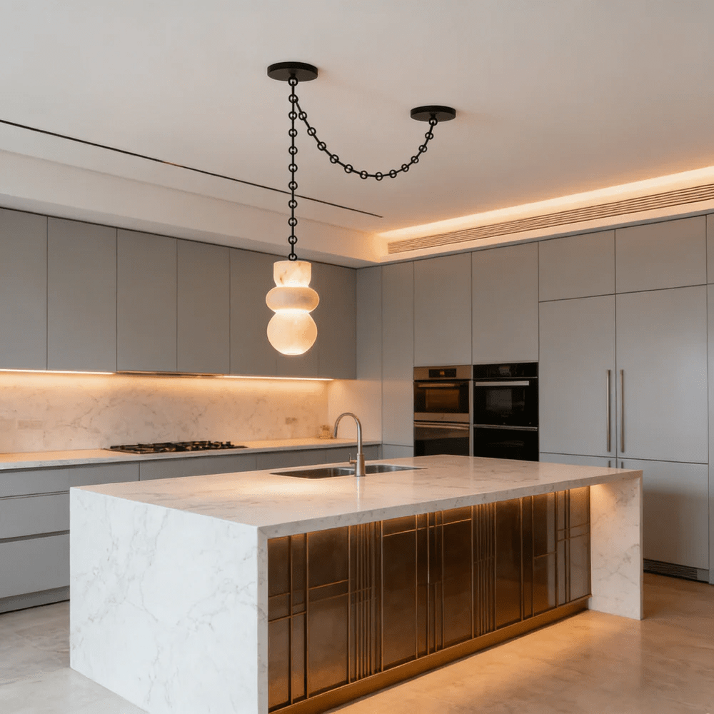 Black Modern Dining Room Chandelier — Chandelier | Maison Monashee — view 10