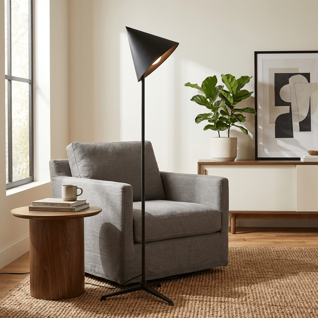 Light Wood Tripod Floor Lamp — Floor Lamp | Maison Monashee — view 4