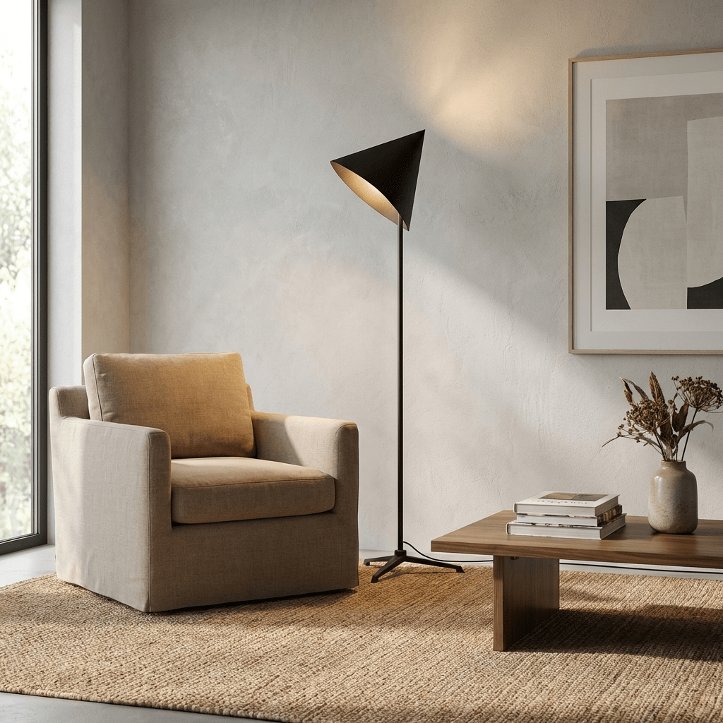Light Wood Tripod Floor Lamp — Floor Lamp | Maison Monashee — view 12
