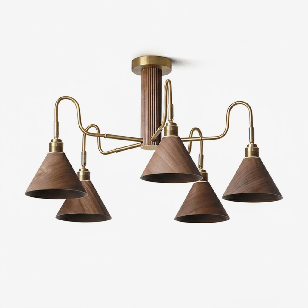 Mid-Century Modern Wood Chandelier — Chandelier | Maison Monashee