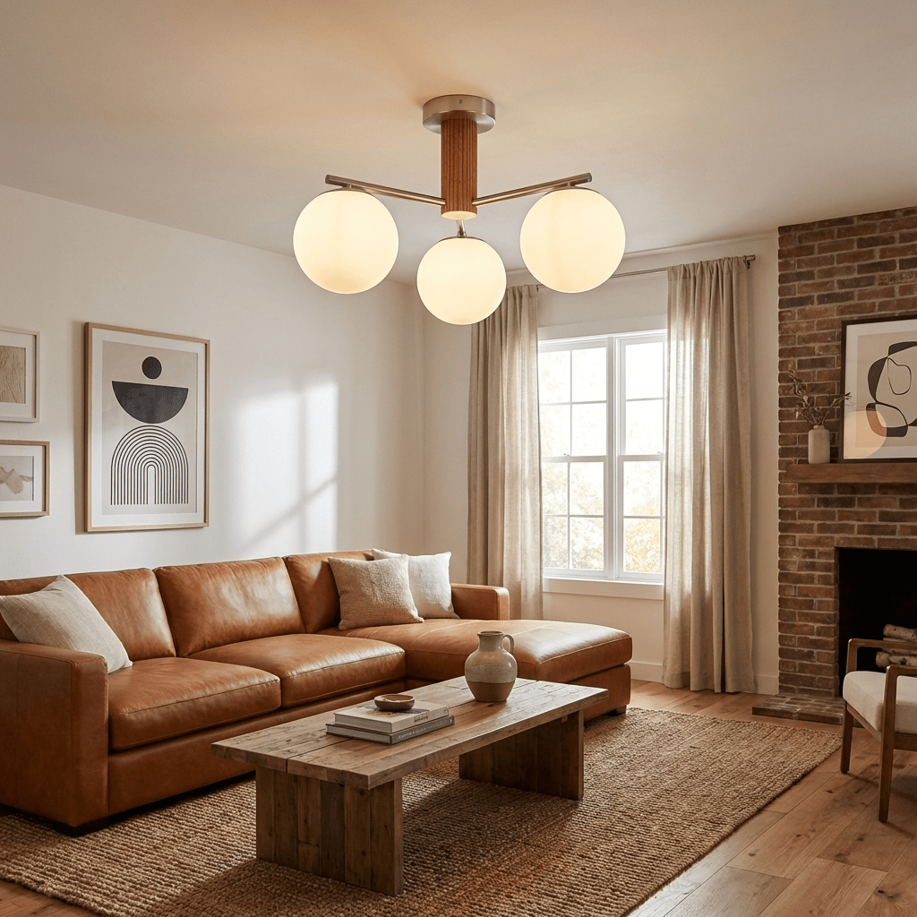 Mid-Century Globe Chandelier — Chandelier | Maison Monashee — view 3