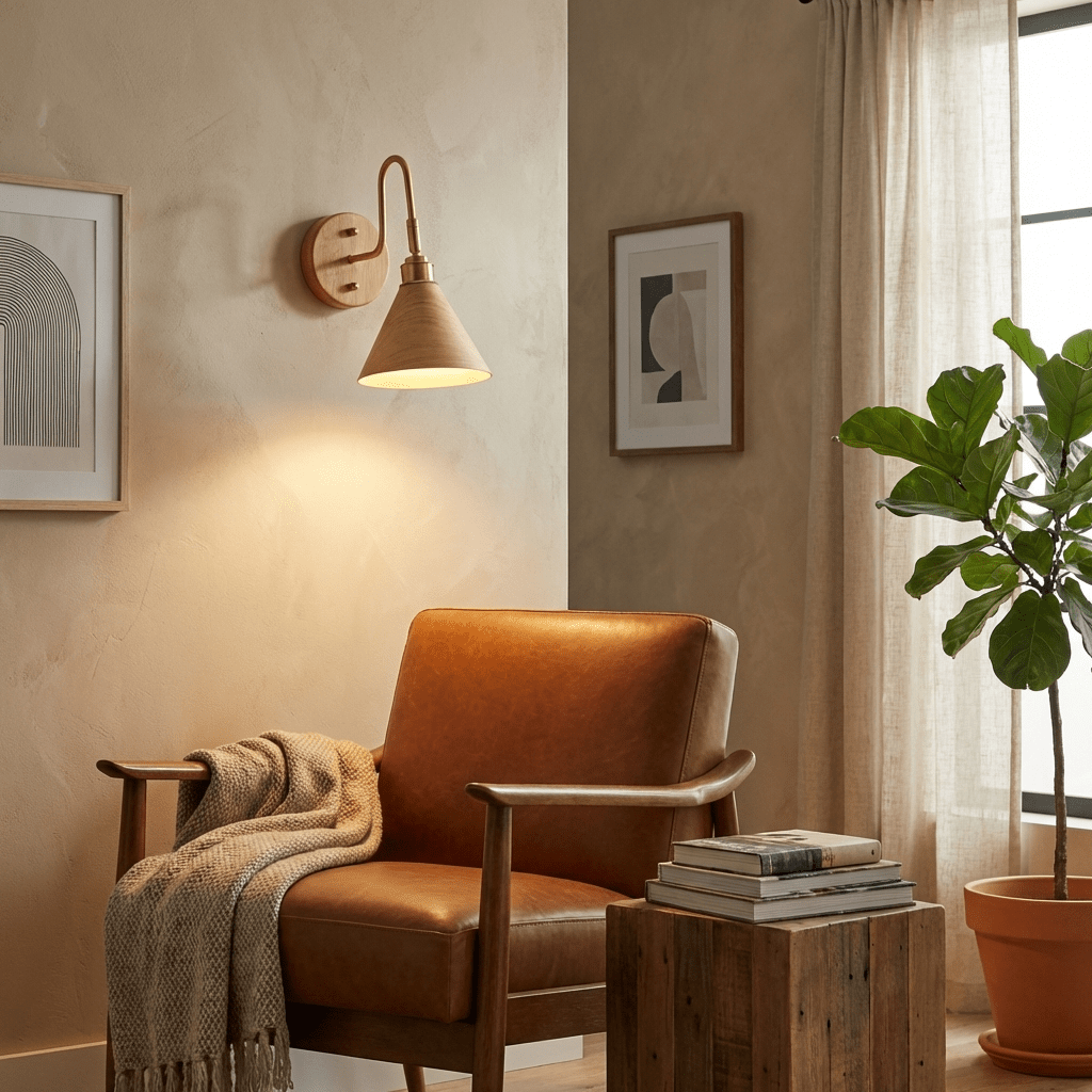 Natural Wood Wall Sconce — Wall Sconce | Maison Monashee — view 2