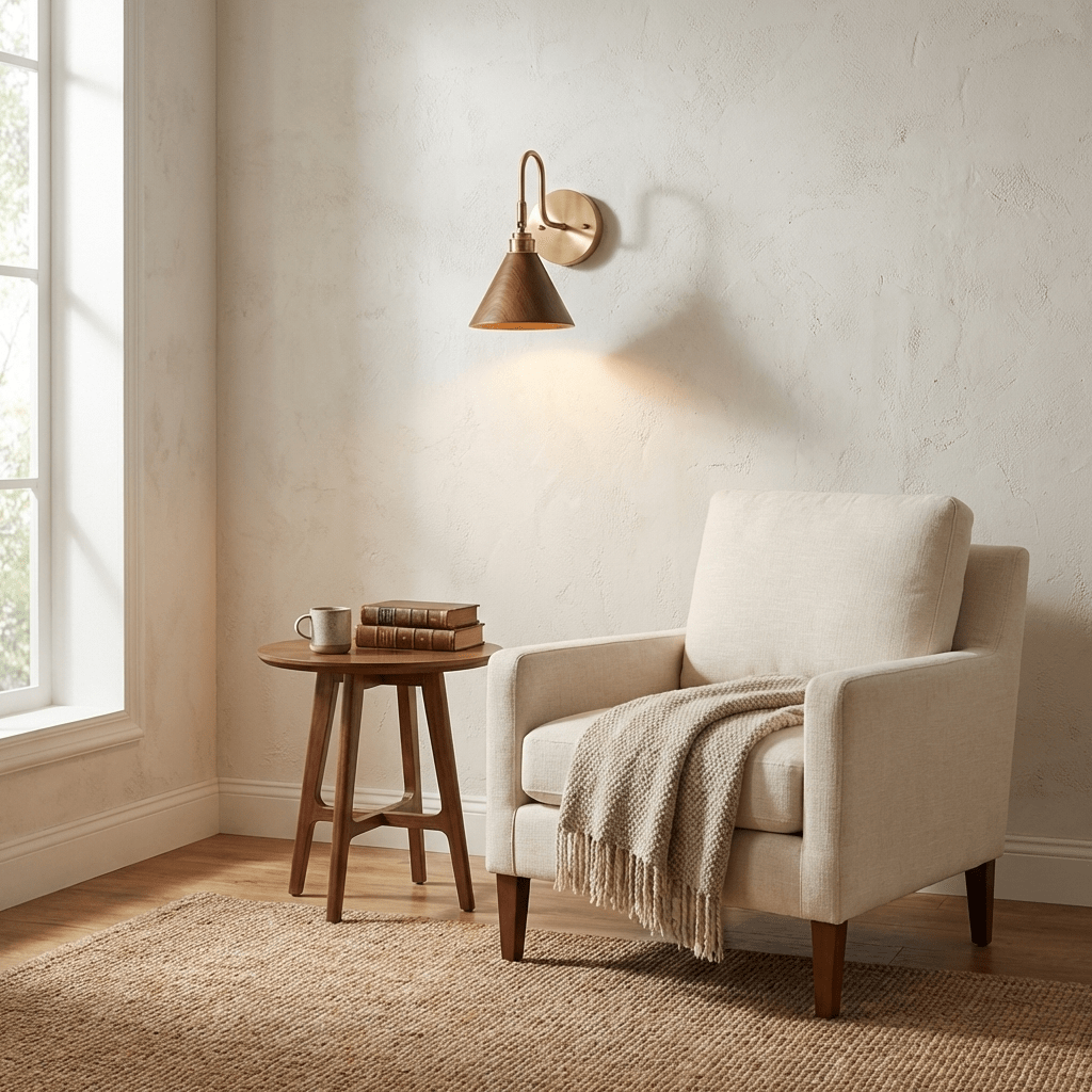 Natural Wood Wall Sconce — Wall Sconce | Maison Monashee — view 3
