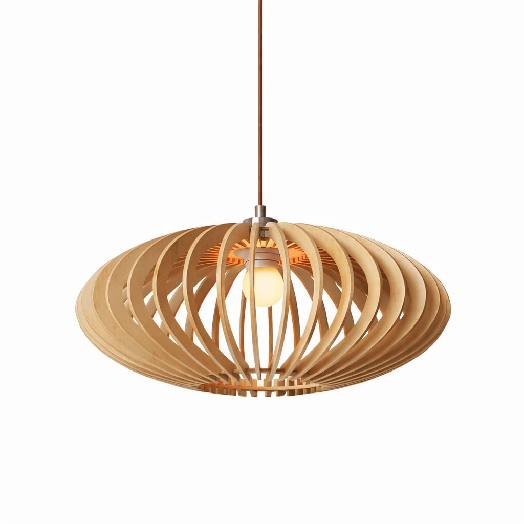 Geometric Wooden Pendant Light — Pendant Light | Maison Monashee — view 10