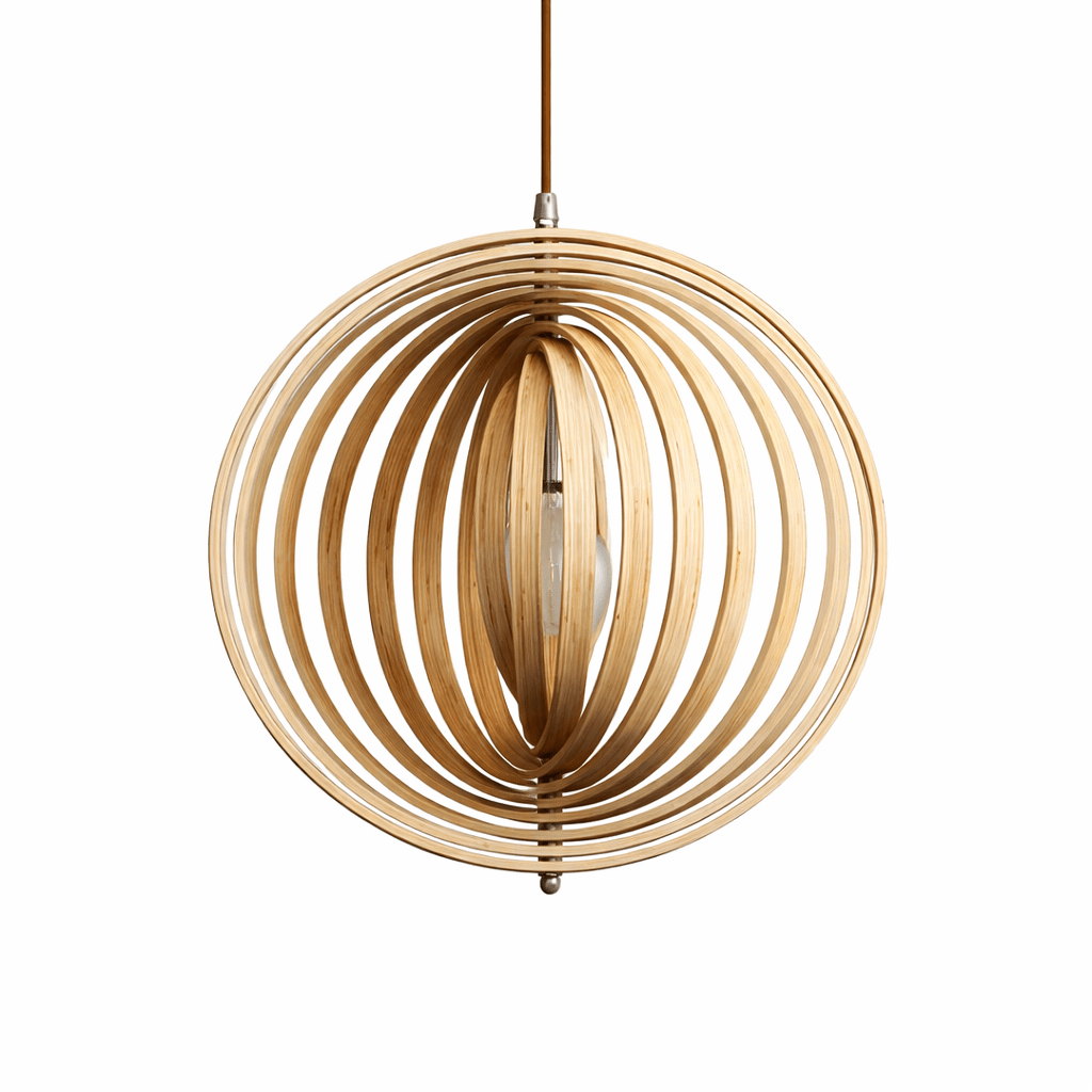 Geometric Wooden Pendant Light — Pendant Light | Maison Monashee — view 11