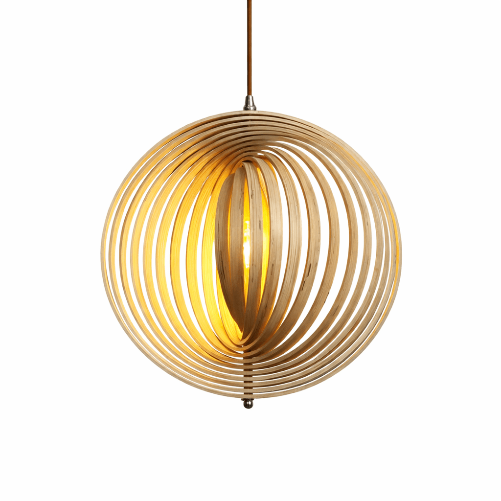 Geometric Wooden Pendant Light — Pendant Light | Maison Monashee — view 13