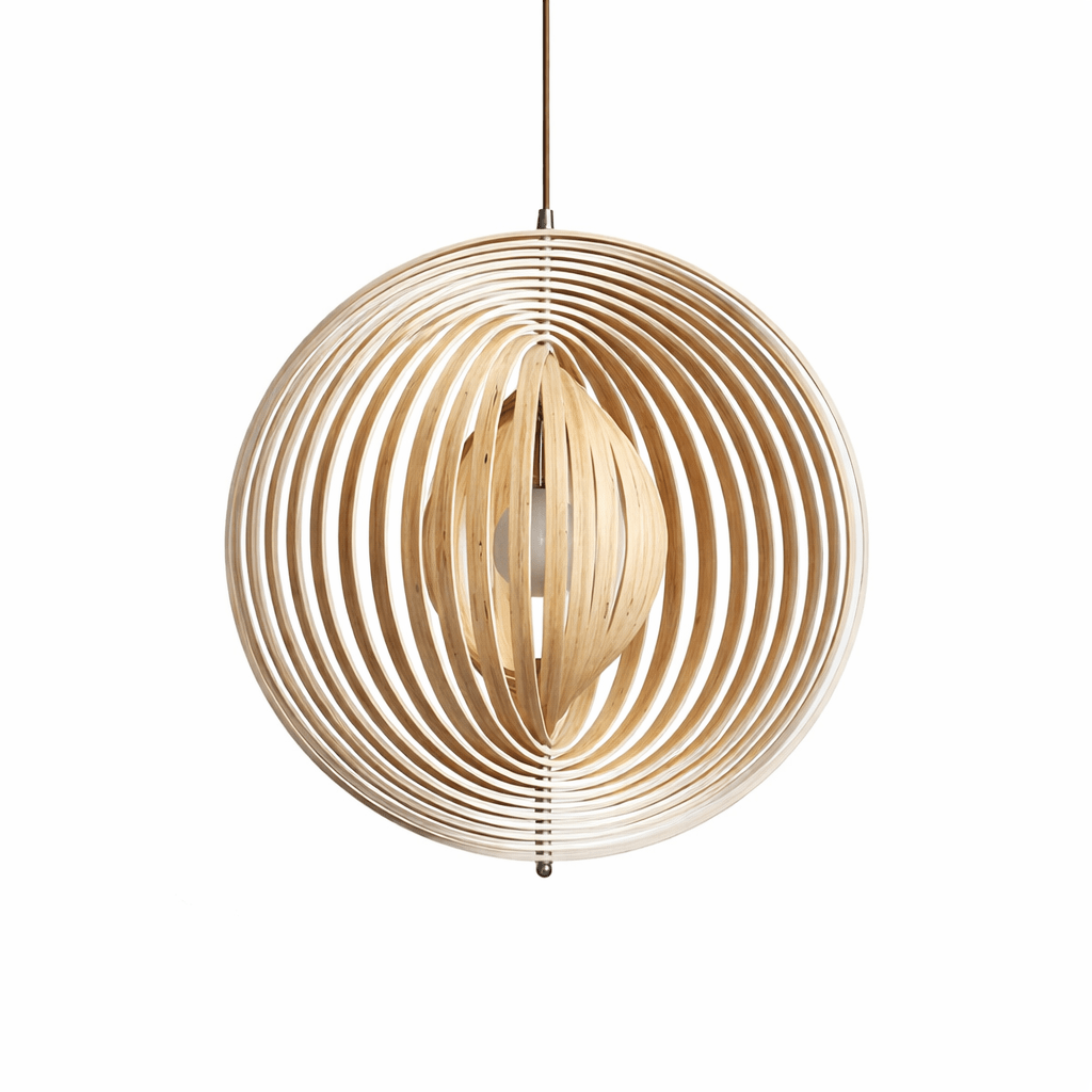 Geometric Wooden Pendant Light — Pendant Light | Maison Monashee — view 15