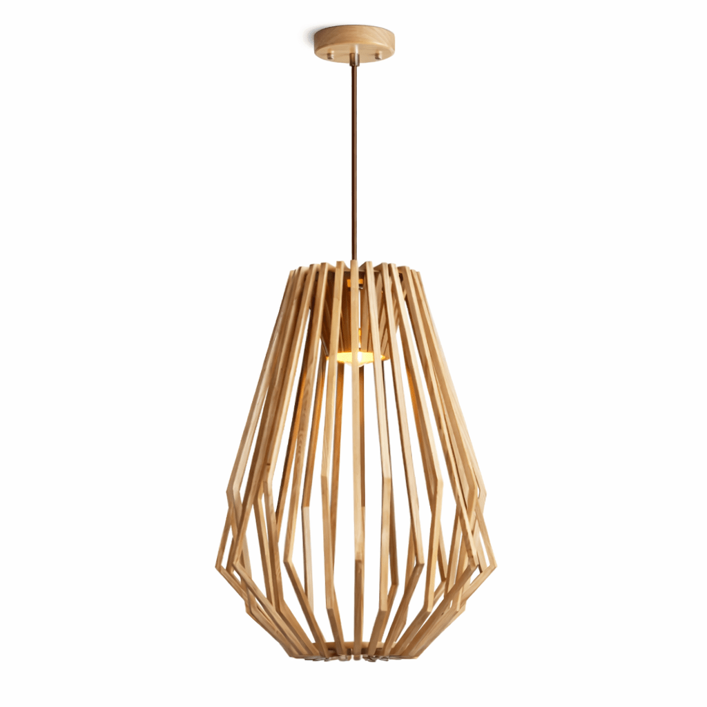 Geometric Wooden Pendant Light — Pendant Light | Maison Monashee — view 16