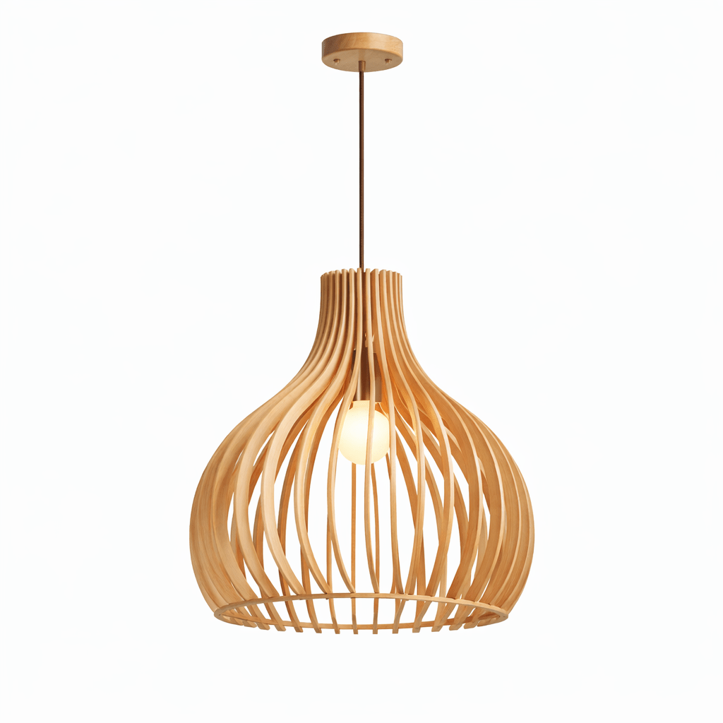 Geometric Wooden Pendant Light — Pendant Light | Maison Monashee — view 18