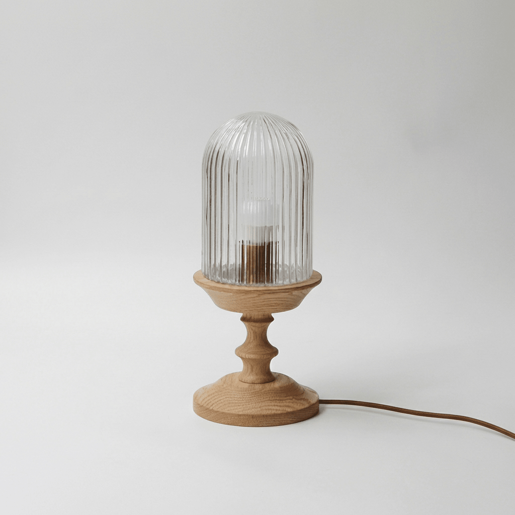 Ribbed Glass Table Lamp — Table Lamp | Maison Monashee — view 8