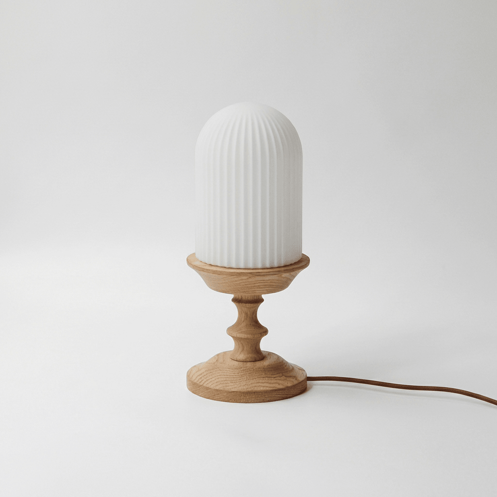 Ribbed Glass Table Lamp — Table Lamp | Maison Monashee — view 11