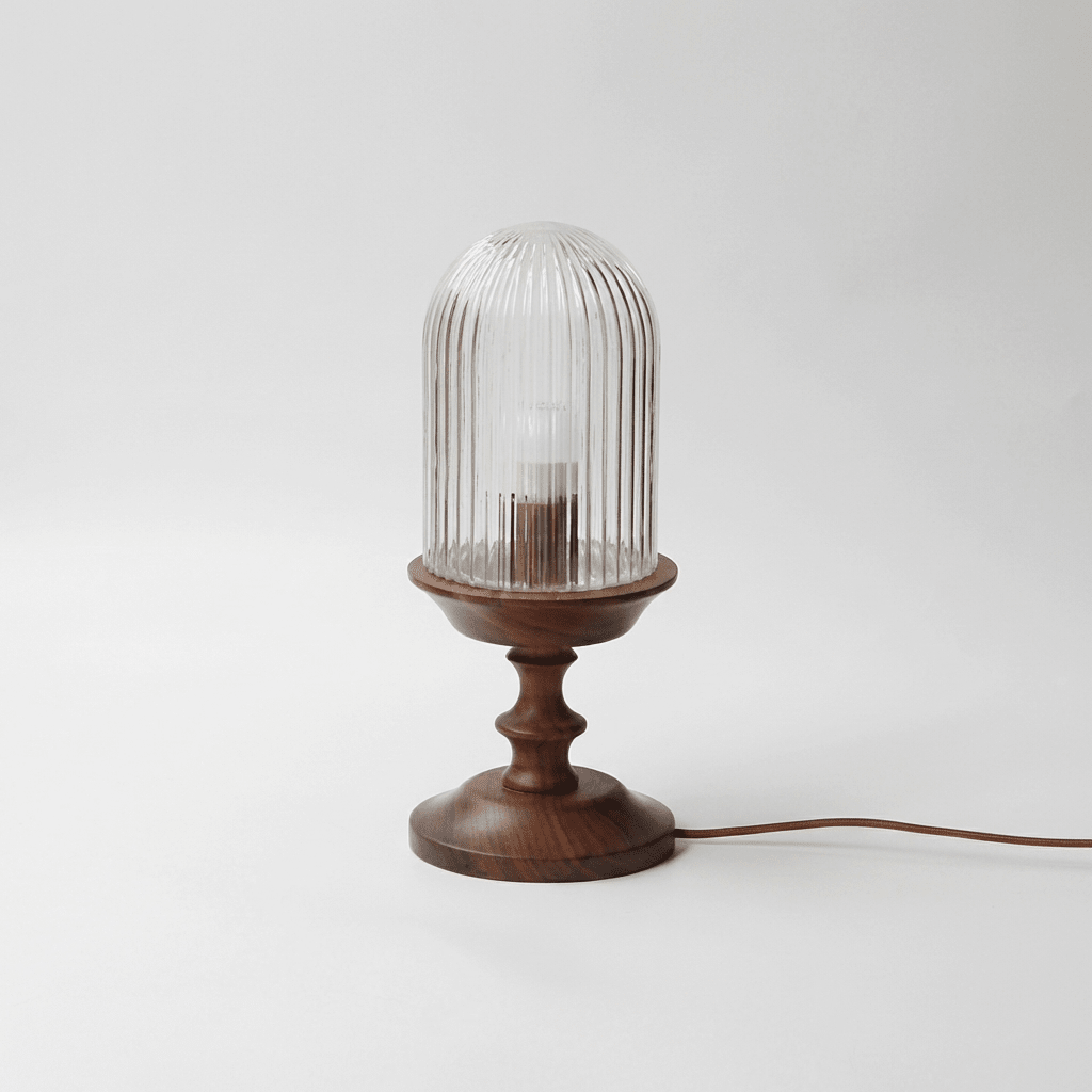 Ribbed Glass Table Lamp — Table Lamp | Maison Monashee — view 12