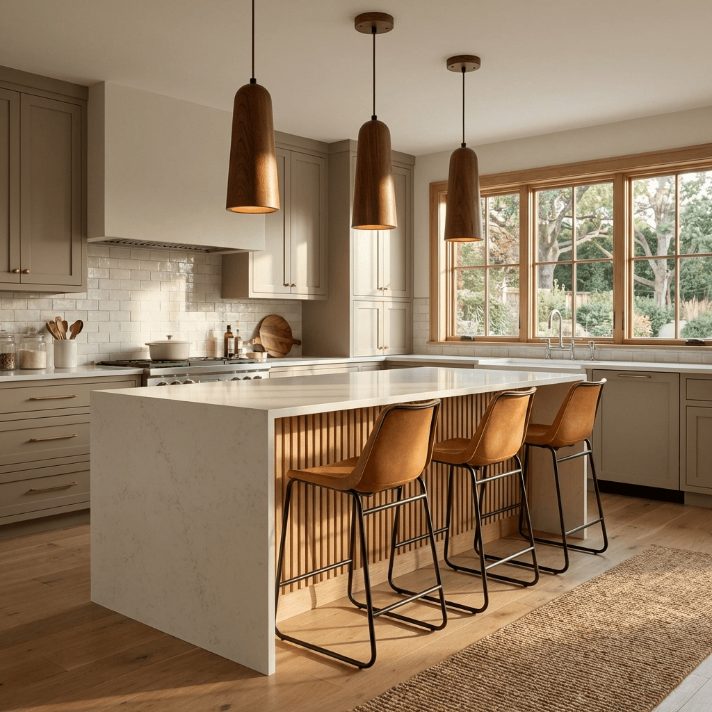 Small Wood Pendant Light — Pendant Light | Maison Monashee — view 5
