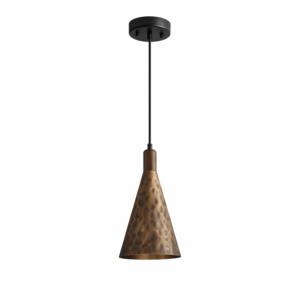 Hammered Brass Pendant Light — Pendant Light | Maison Monashee — view 8